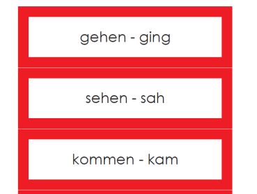 Starke Verben - Präteritum (Wortstudium)