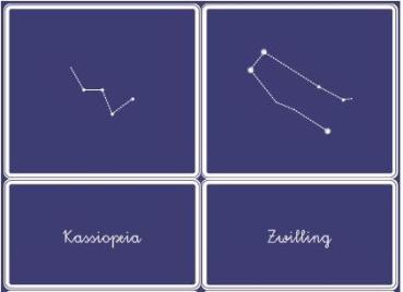 Klassifikationsmaterial - Sternbilder der Winterzeit