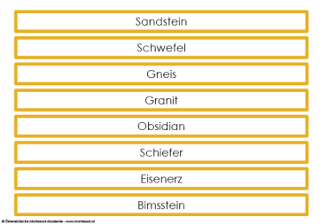 Steingeschichten - Legekarten und Zordnungsspiel