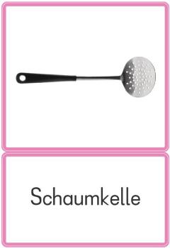 PRAKTISCHES LEBEN - Klassifikationskarten Küchenhelfer - Druckschrift (Begriffe Deutschland)