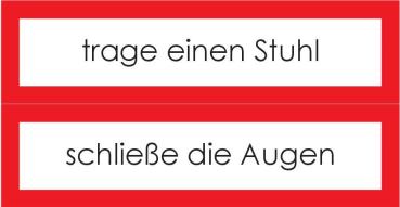 SPRACHE / DEUTSCH - Wortfunktion: Verb-Aufträge 1 - 5