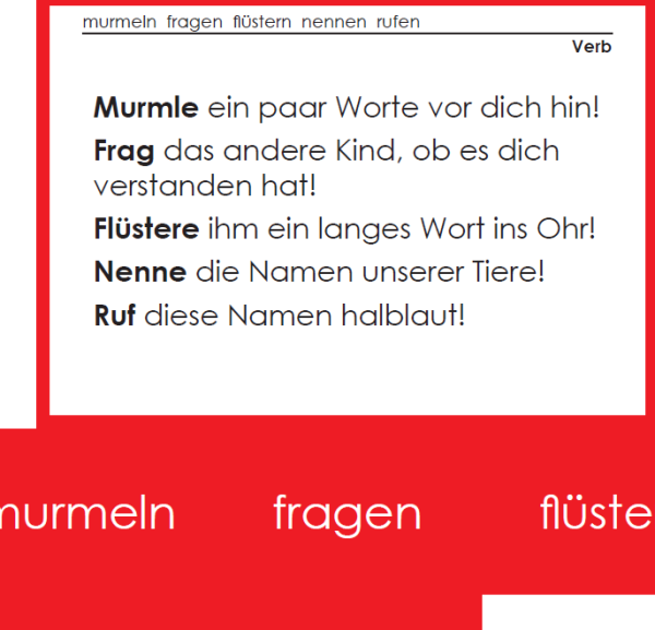 Aktivitätskarten (braun) zu den Wortarten (Auftrags- und Versuchskarten)
