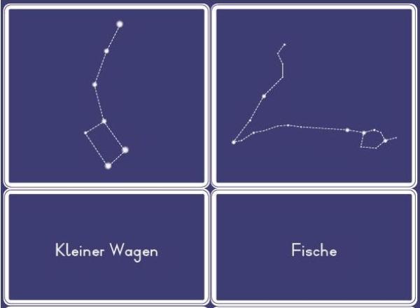 Klassifikationsmaterial - Sternbilder der Winterzeit