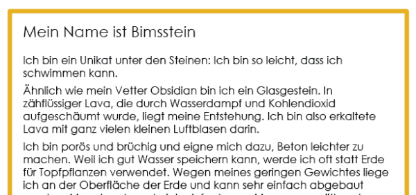 Steingeschichten - Legekarten und Zordnungsspiel