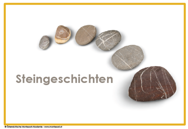 Steingeschichten - Legekarten und Zordnungsspiel
