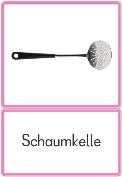 PRAKTISCHES LEBEN - Klassifikationskarten Küchenhelfer - Druckschrift (Begriffe Deutschland)