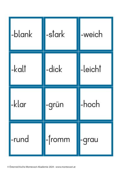 Logisches Adjektivspiel