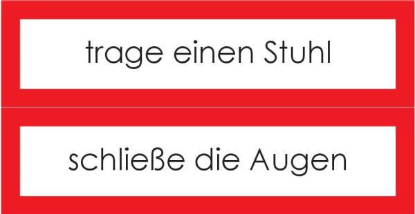 SPRACHE / DEUTSCH - Wortfunktion: Verb-Aufträge 1 - 5